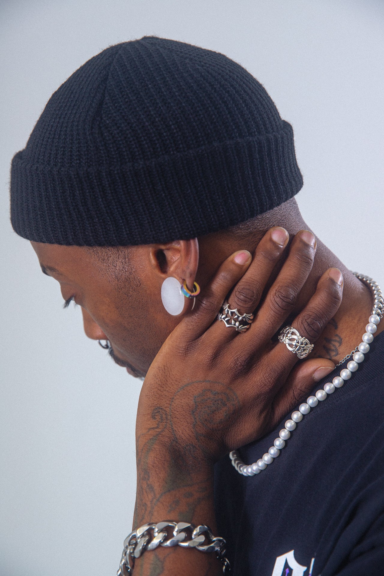 Mini Logo Beanie - Black