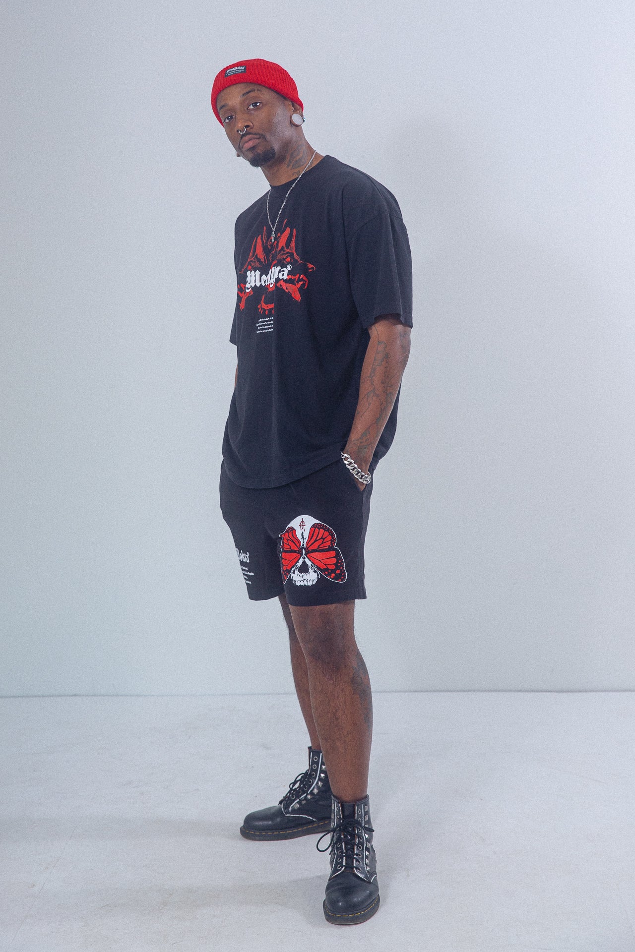 Monarch's Death Shorts - Black