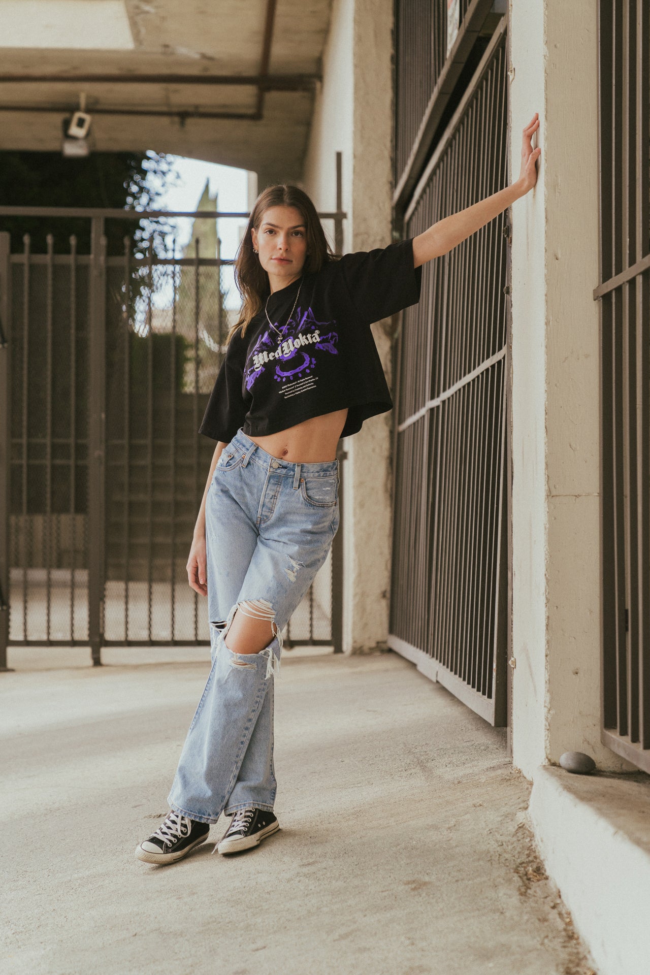 Cerberus Crop Top - Black